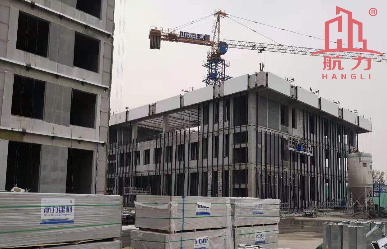 航力隔墻板的應用-正定人民醫院新院區，纖維水泥板施工案例，硅酸鈣板天花板解決方案，穿孔吸音板安裝貼圖